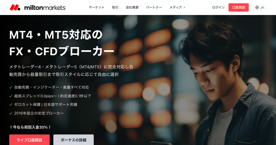 MiltonMarkets 公式サイト